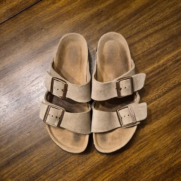 Birkenstock Arizona Suede Sandals in Taupe - Picture 7 of 7